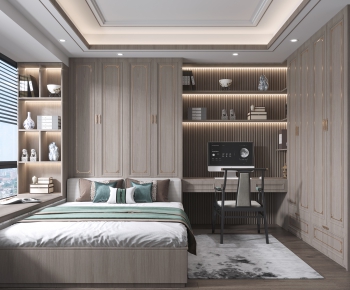 New Chinese Style Bedroom-ID:887269979