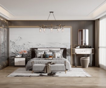New Chinese Style Bedroom-ID:966301927