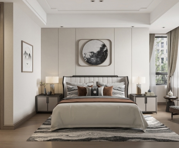New Chinese Style Bedroom-ID:591669192