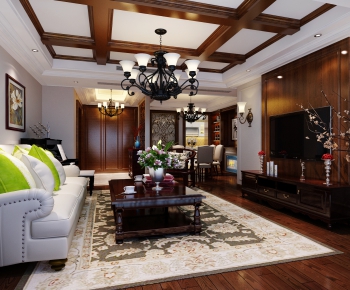 American Style A Living Room-ID:689325091