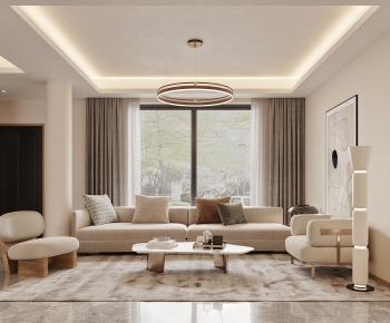 Wabi-sabi Style A Living Room-ID:727478033