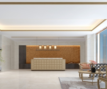 New Chinese Style Office Reception Desk-ID:949811943