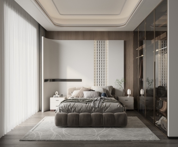 Modern Wabi-sabi Style Bedroom-ID:392680887