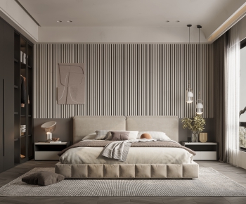 Modern Wabi-sabi Style Bedroom-ID:545245893