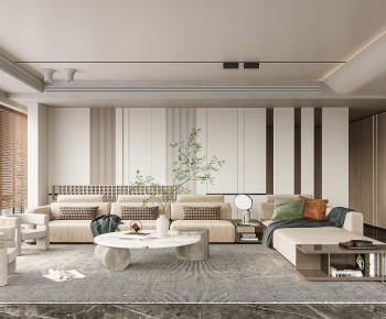 Modern Wabi-sabi Style A Living Room-ID:173738961