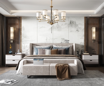 New Chinese Style Bedroom-ID:182347068