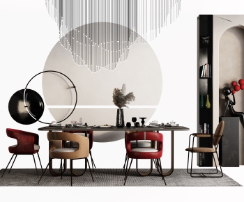 Modern Dining Table And Chairs-ID:908174997