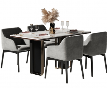 Modern Dining Table And Chairs-ID:640800952