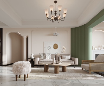 Wabi-sabi Style A Living Room-ID:222700129