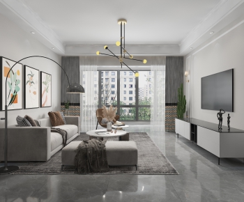 Modern A Living Room-ID:524849895