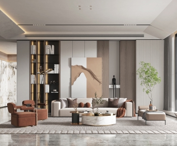Modern A Living Room-ID:643007047