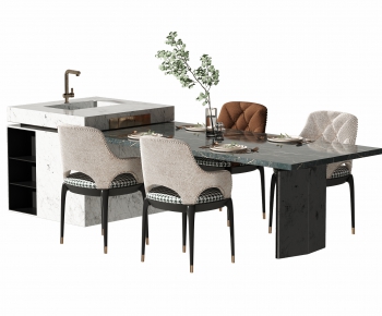 Modern Dining Table And Chairs-ID:698508021