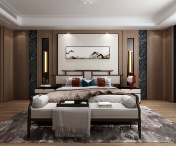 New Chinese Style Bedroom-ID:986313106