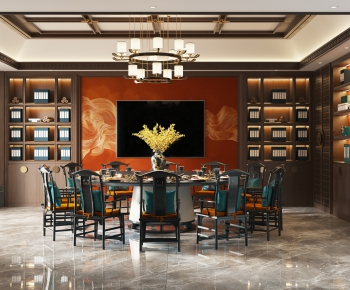 New Chinese Style Dining Room-ID:258800035