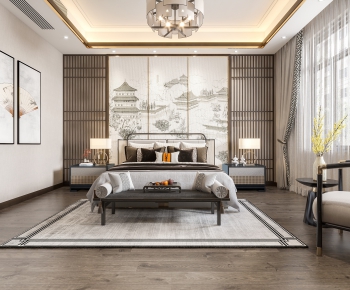 New Chinese Style Bedroom-ID:897701033
