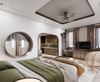 Southeast Asian Style Bedroom-ID:666300065