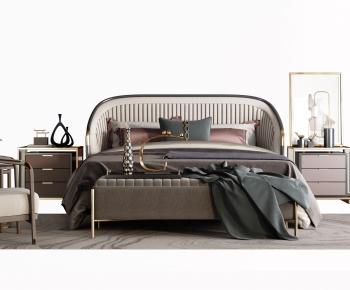 Modern Double Bed-ID:702744964