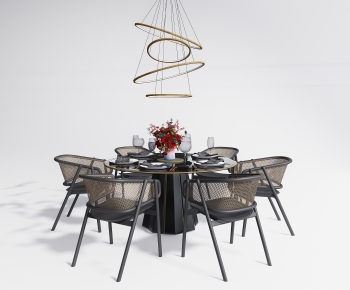 New Chinese Style Dining Table And Chairs-ID:951381927
