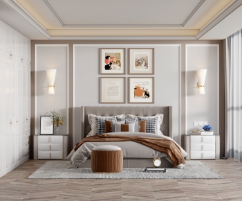 Simple European Style Bedroom-ID:649331097