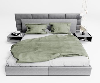 Modern Double Bed-ID:733870039