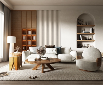 Wabi-sabi Style A Living Room-ID:744035968