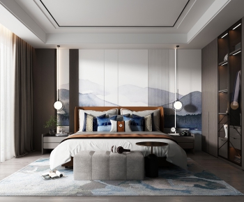 New Chinese Style Bedroom-ID:796094894