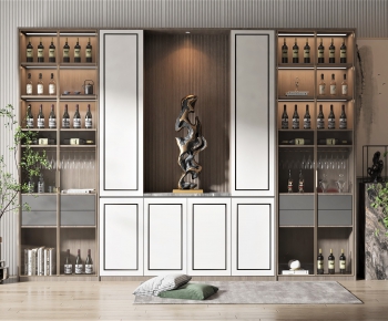 New Chinese Style Wine Cabinet-ID:523519042