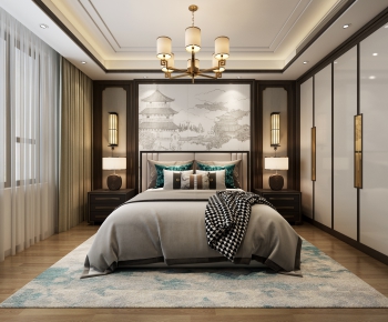 New Chinese Style Bedroom-ID:292033915