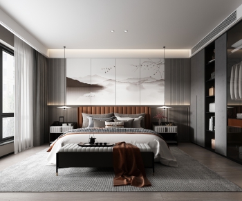 New Chinese Style Bedroom-ID:105726961