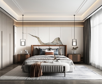 New Chinese Style Bedroom-ID:569570117