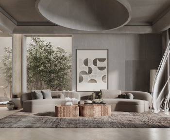 Wabi-sabi Style A Living Room-ID:300182101