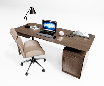 Modern Computer Desk And Chair-ID:922321081
