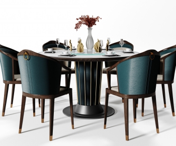 New Chinese Style Dining Table And Chairs-ID:370970019