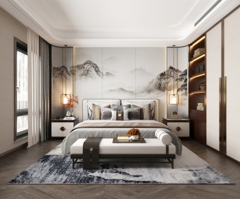 New Chinese Style Bedroom-ID:616451038