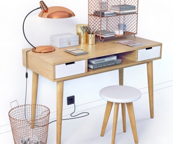Nordic Style Computer Desk And Chair-ID:214735989
