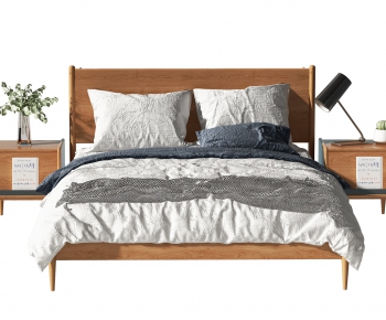Modern Nordic Style Double Bed-ID:815710072