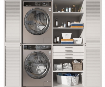 Modern Laundry Cabinet-ID:394057041