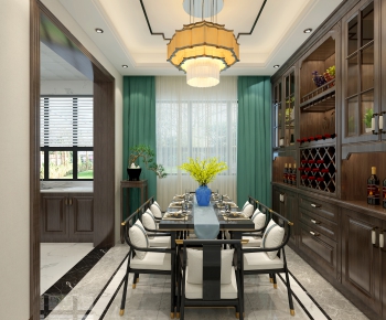 New Chinese Style Dining Room-ID:380841027