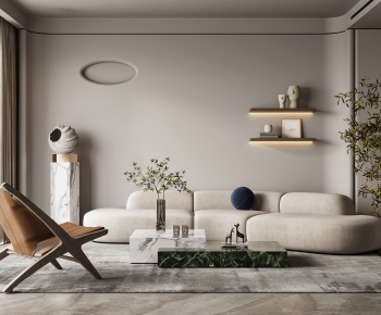 Modern Wabi-sabi Style A Living Room-ID:276889855