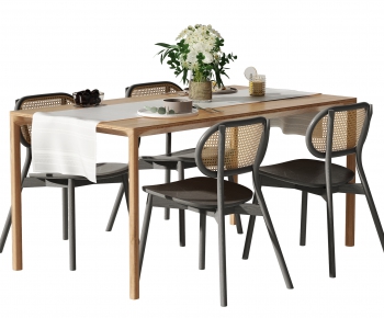 Wabi-sabi Style Dining Table And Chairs-ID:609490953
