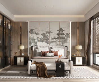 New Chinese Style Bedroom-ID:702414998