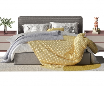 Modern Double Bed-ID:485537055