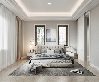 Simple European Style Bedroom-ID:683461904
