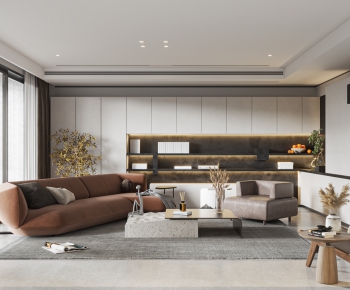 Modern Wabi-sabi Style A Living Room-ID:549251087