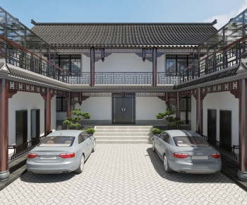 Chinese Style Building Appearance-ID:537621023