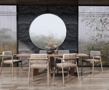 New Chinese Style Dining Table And Chairs-ID:227606068