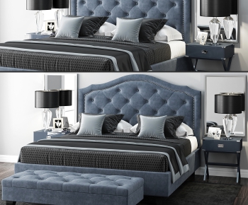 Modern Double Bed-ID:724724054