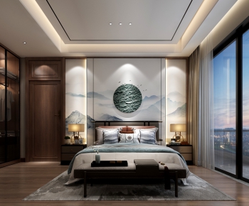 New Chinese Style Bedroom-ID:378575094