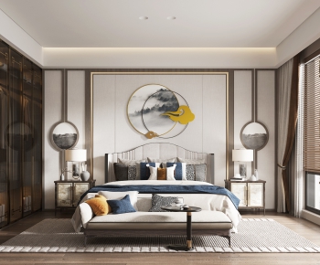 New Chinese Style Bedroom-ID:355120902