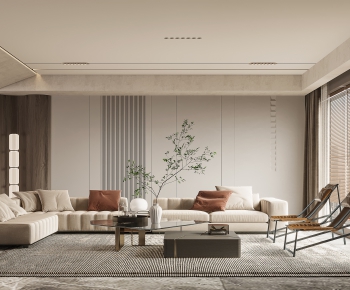 Wabi-sabi Style A Living Room-ID:611407042